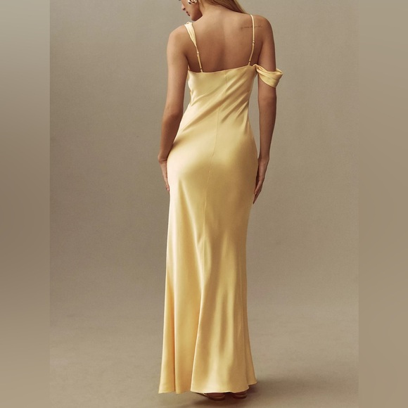 Anthropologie + Reformation Reformation Ronda Asymmetrical Neck Silk Maxi Dress - Picture 3 of 8
